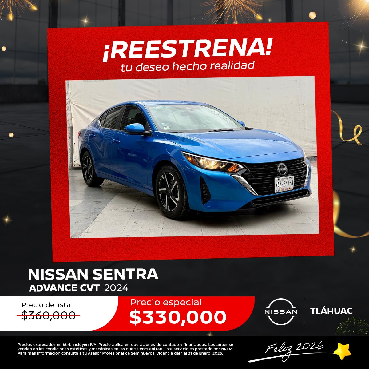 NISSAN SENTRA ADVANCE CVT 2024