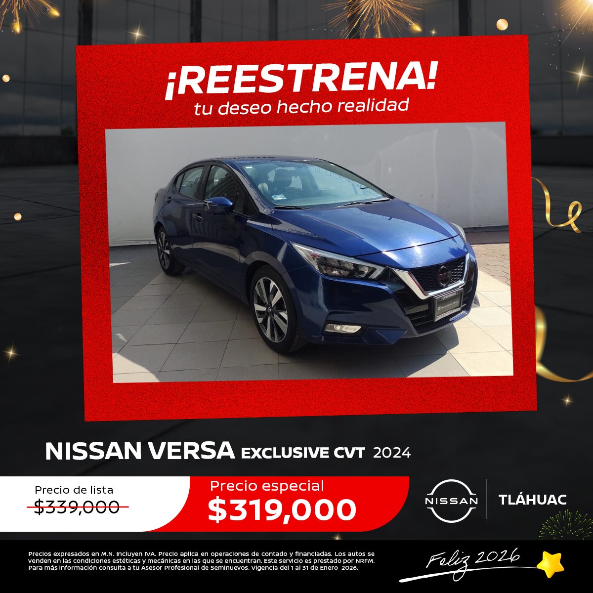 NISSAN VERSA EXCLUSIVE CVT 2024