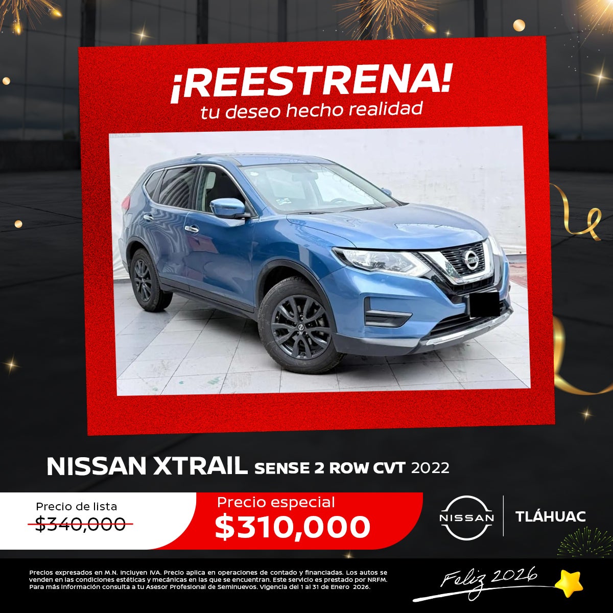 NISSAN XTRAIL SENSE 2 ROW CVT 2022